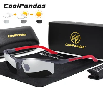 CoolPandas 2020 Топ Алюминиево-Магниевые Фотохромные Солнцезащитные очки Поляризованные Мужские Женские Очки Для Вождения Солнцезащитные Очки zonnebril heren
