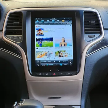Вертикальный экран в стиле Tesla Android 11, Автомобильное радио, GPS-навигация Для Jeep Grand Cherokee 2014-2019, Автомобильное стерео головное устройство Carplay