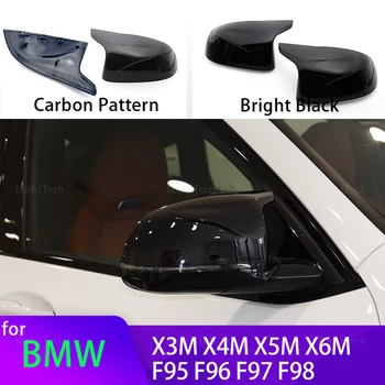 Крышка зеркала из Углеродного волокна/ABS, Боковая Крышка Зеркала заднего вида, Замена Корпуса Для BMW X3M F97 X4M F98 2019-2023 X5M F95 X6M F96
