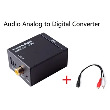Аудио Аналого-цифровой преобразователь L/R 3,5 мм в SPDIF Коаксиальный АЦП Аудиоадаптер AUX LPCM 196 кГц для Звуковой панели HDTV Проектора ПК