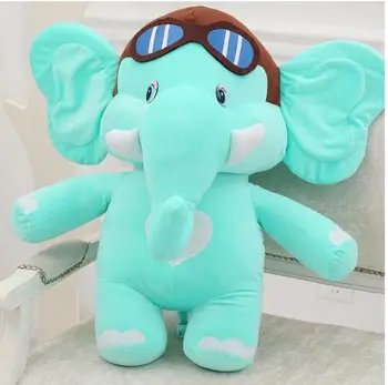 средний размер милый плюшевый слон игрушка синий мультяшный слон кукла подарок около 45 см