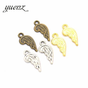 YuenZ 50шт 4 цвета Античная бронза крыло Шарм подходит для Браслетов Ожерелье Кулон DIY Металлические украшения 18*8 мм D401