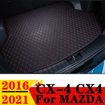 Коврик для багажника автомобиля Mazda CX-4 CX4 16-21 All Weather XPE Плоская Боковая Задняя Грузовая Крышка Ковер Лайнер Хвост Автозапчасти Багажник Накладка